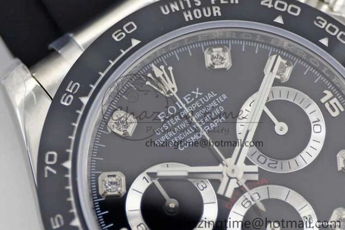 1218 Breathable Daytona 116519 SS TWF 1:1 Best Edition 904L Steel Black Diamonds Dial on Oysterflex Strap A 2413